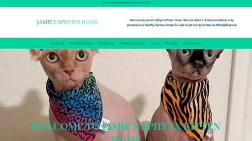 A screenshot of Jamiessphynxhome.com