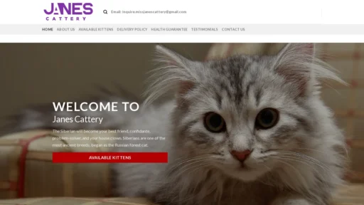 A screenshot of Janescattery.com