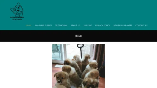 A screenshot of Jeffpembrokewelshcorgipuppies.com