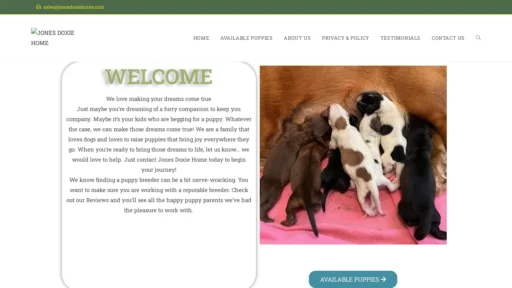 A screenshot of Jonesdoxiehome.com