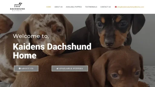 A screenshot of Kaidensdachshundhome.com