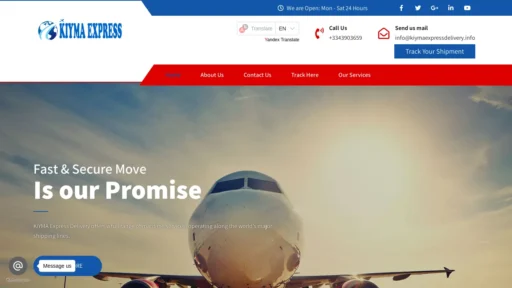 A screenshot of Kiymaexpressdelivery.info