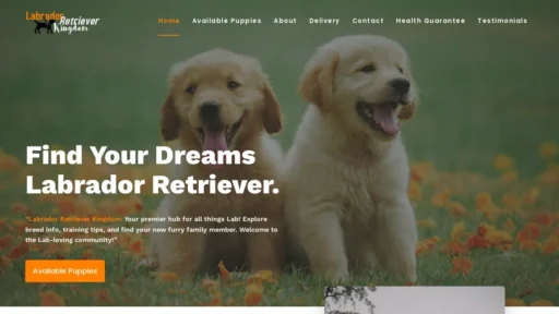A screenshot of Labradorretrieverkingdom.com