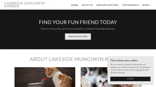 A screenshot of Lakesidemunchkin.com