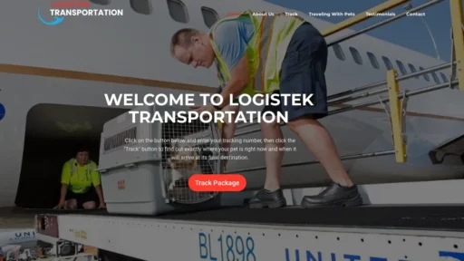 A screenshot of Logistektransportation.com