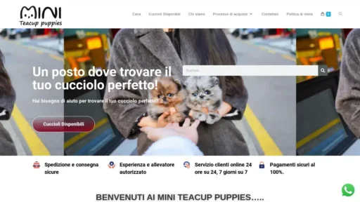 A screenshot of Lukasminiteacups.com