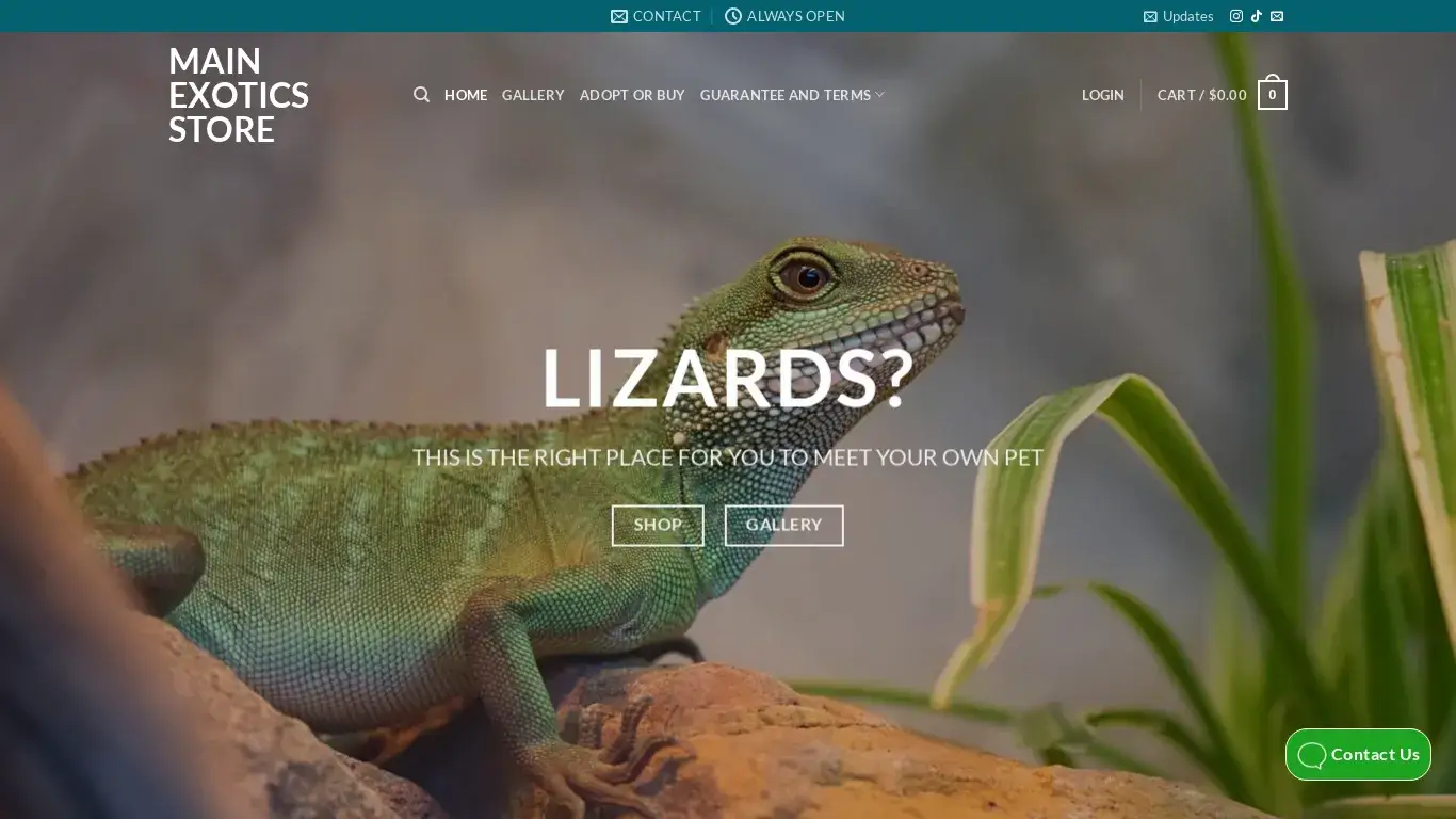 is MAIN EXOTICS STORE – Get Yourself A Lizard legit? screenshot