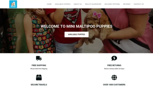 A screenshot of Minimaltipoopuppiesforadoptionnearme.online