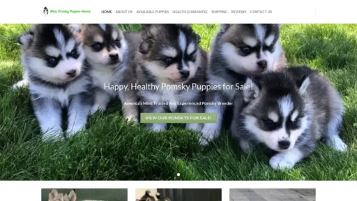 A screenshot of Minipomskypuppiehome.com