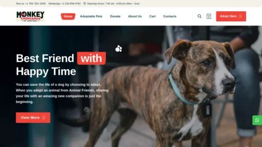 A screenshot of Monkeychihuahuaadopt.org