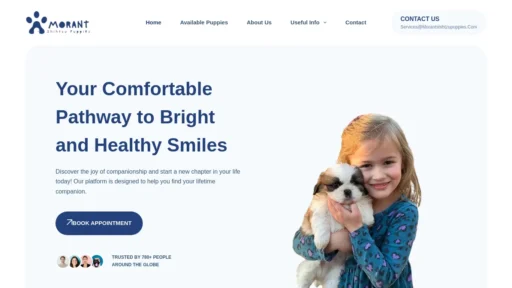 A screenshot of Morantshihtzupuppies.com