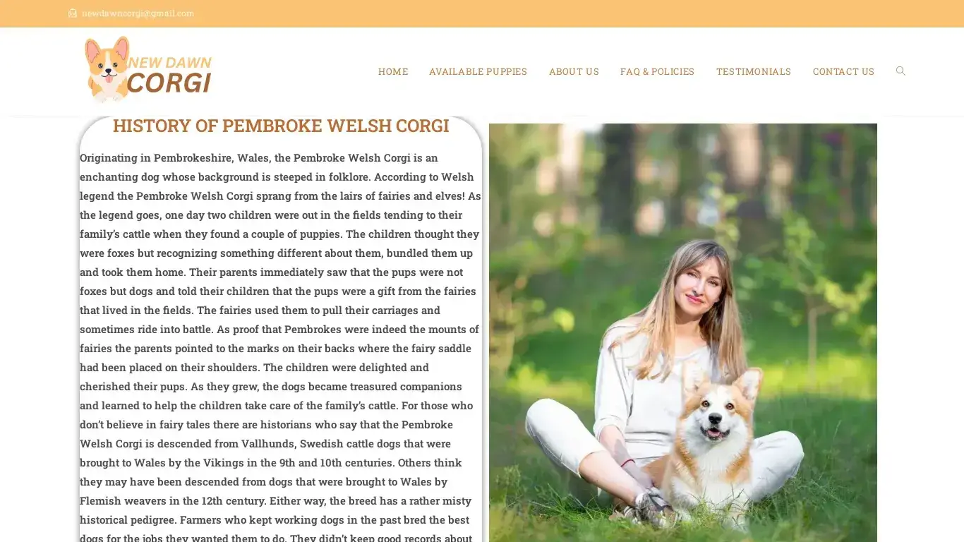 is New Dawn Corgi – Licensed Corgi Breeders legit? screenshot