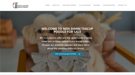 A screenshot of Newdawnteacupoodle.com