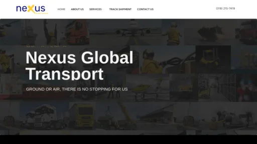 A screenshot of Nexusglobaltransport.com