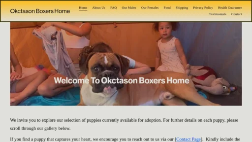 A screenshot of Okctasonboxers.com