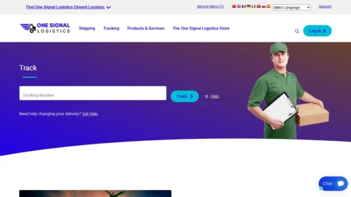 A screenshot of Onesignallogistics.com