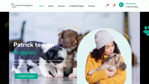 A screenshot of Patrickteacuppuppies.com