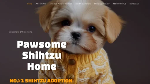 A screenshot of Pawsomeshihtzuhome.com