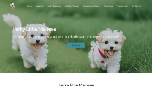 A screenshot of Perkylittlemaltese.com