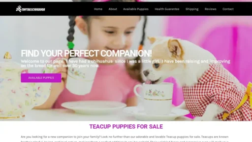 A screenshot of Petitepawchihuahua.com