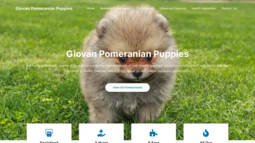 A screenshot of Pomeraniangiovan.com