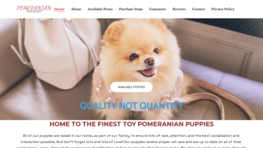 A screenshot of Pomspalworld.com