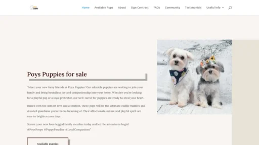 A screenshot of Poyspuppys.com