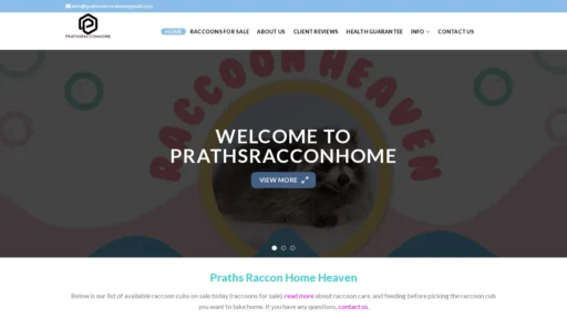A screenshot of Prathsracconhome.com