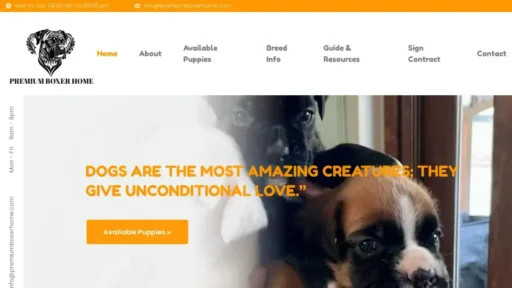 A screenshot of Premiumboxerhome.com