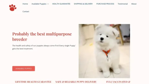 A screenshot of Puppies.adorablekittenfarm.com
