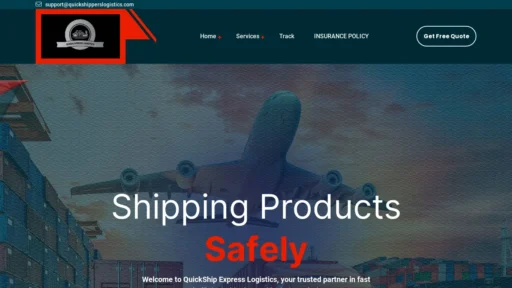 A screenshot of Quickshipperslogistics.com
