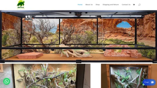 A screenshot of Reptilehabitathub.com