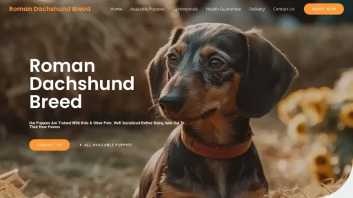 A screenshot of Romandachshundbreed.com