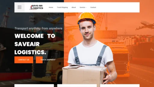 A screenshot of Saveairlogistics.com