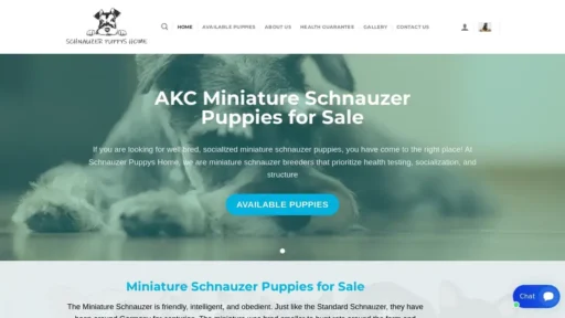 A screenshot of Schnauzerpuppyshome.com