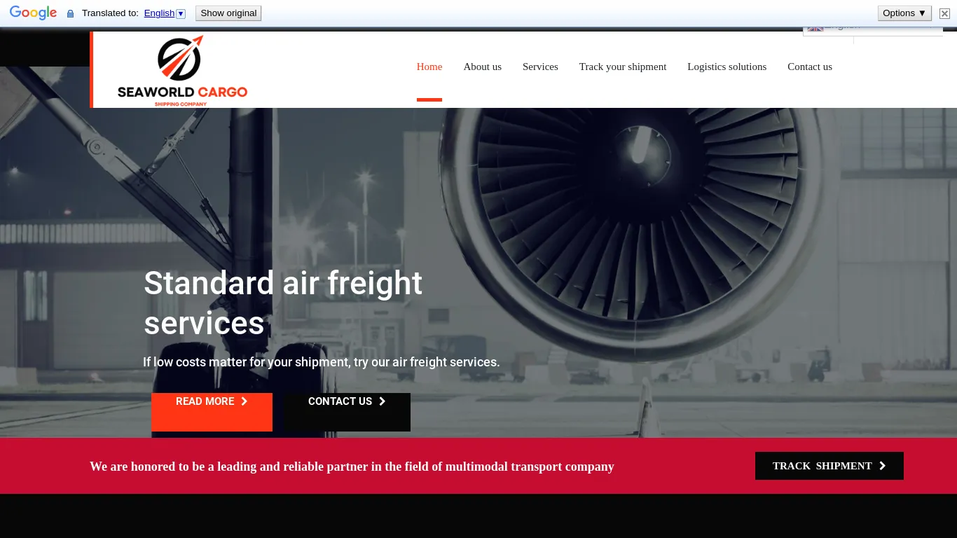 is SEAWORLD CARGO SHIPPING COMPANY – International Logistics| Diplomatic| And Security Company legit? screenshot