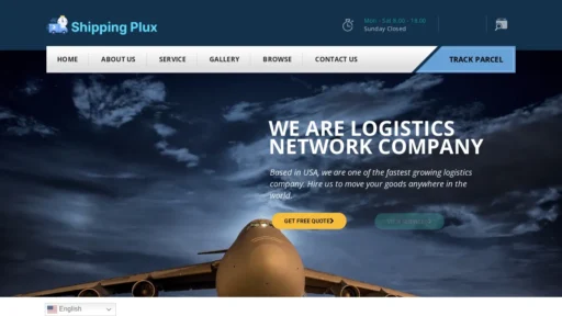 A screenshot of Shipping-plux.com