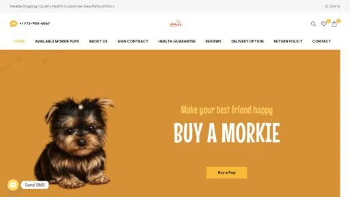 A screenshot of Shirleymorkie.com