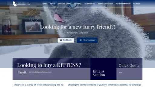 A screenshot of Skybluefelines.com