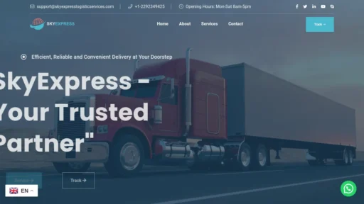 A screenshot of Skyexpresslogisticservices.online