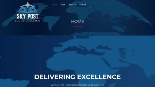 A screenshot of Skypostlogisticsexpress.com