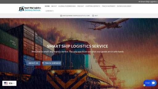 A screenshot of Smartshiplogistics.com