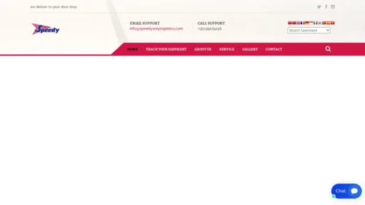 A screenshot of Speedywaylogistics.com