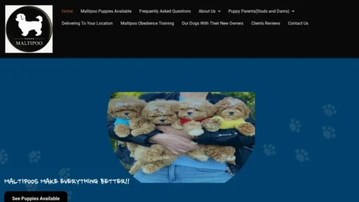 A screenshot of Sweetpuppysmiles.com