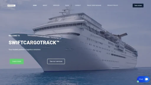 A screenshot of Swiftcargotrack.com