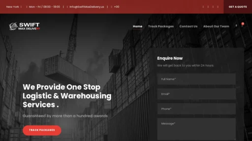A screenshot of Swiftmaxdelivery.us