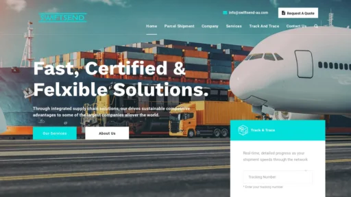 A screenshot of Swiftsend-au.com