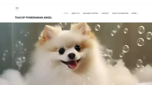A screenshot of Teacuppomeranianangels.com