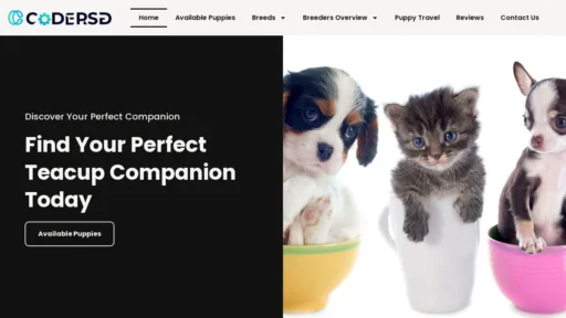 A screenshot of Teacuppuppiesjoy.com