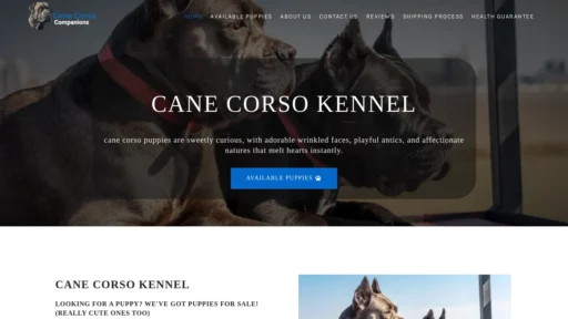 A screenshot of Thecanecorsokennel.com